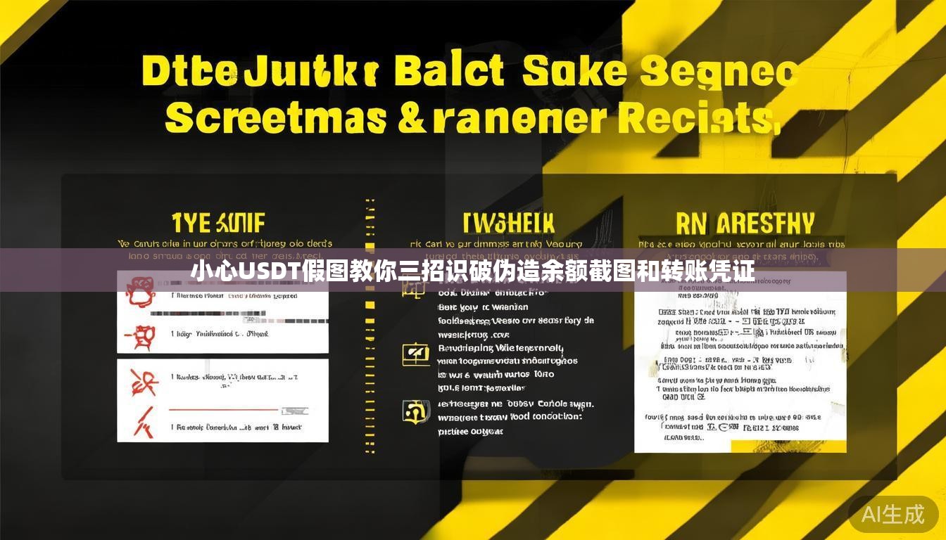 小心USDT假图教你三招识破伪造余额截图和转账凭证