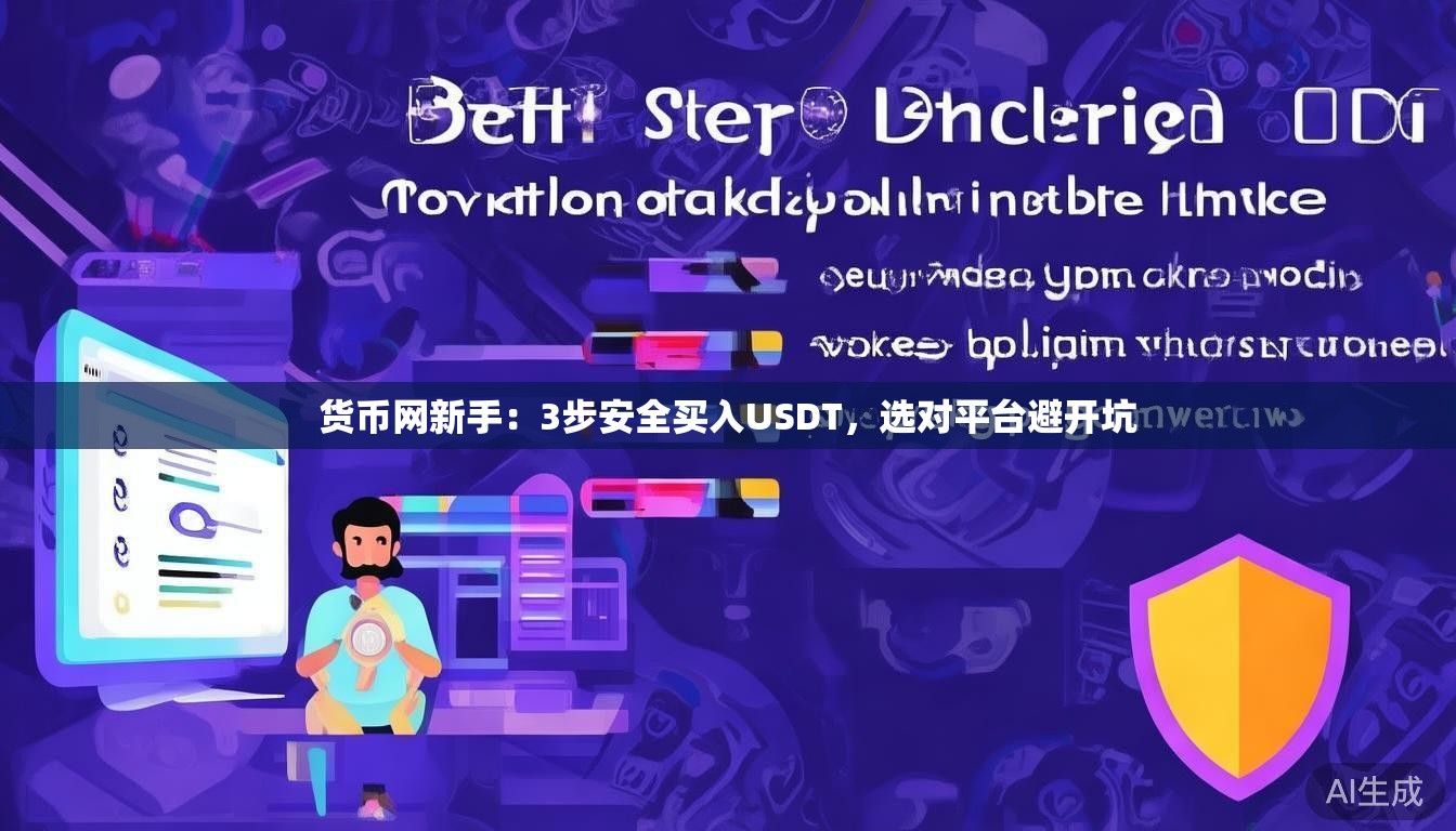 货币网新手：3步安全买入USDT，选对平台避开坑
